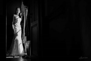 Mariée noir et blanc Label' Emotion Provence